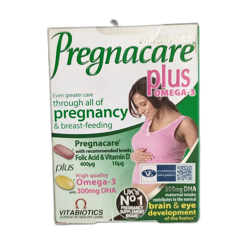 Pregnacare Plus Omega-3 — available at pharmacies in Cambodia on PharmKulen