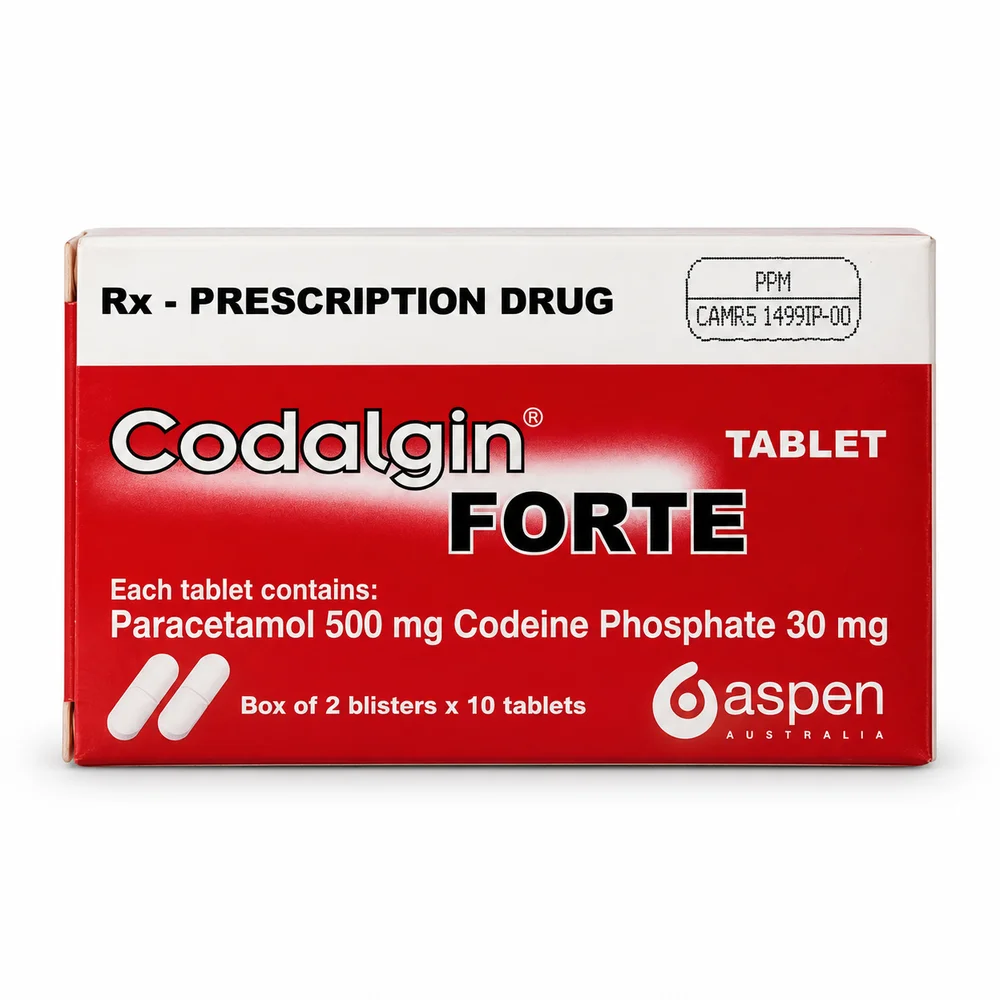 Codalgin Forte — available at pharmacies in Cambodia on PharmKulen