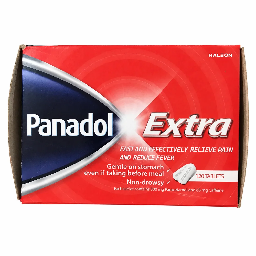Panadol Extra — available at pharmacies in Cambodia on PharmKulen