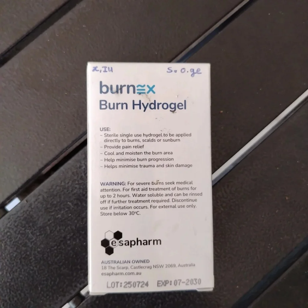 Burnex Burn Hydrogel — available at pharmacies in Cambodia on PharmKulen