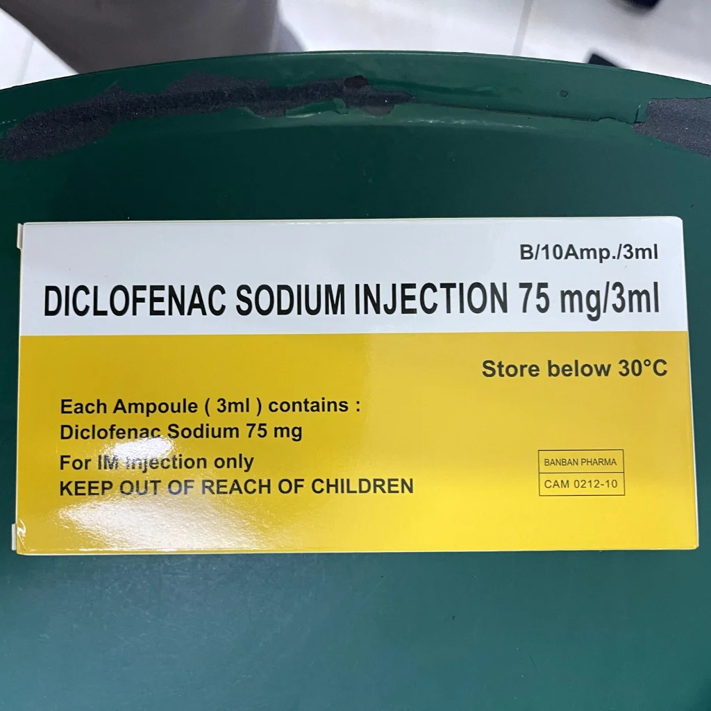 Diclofenac Sodium Injection — available at pharmacies in Cambodia on PharmKulen