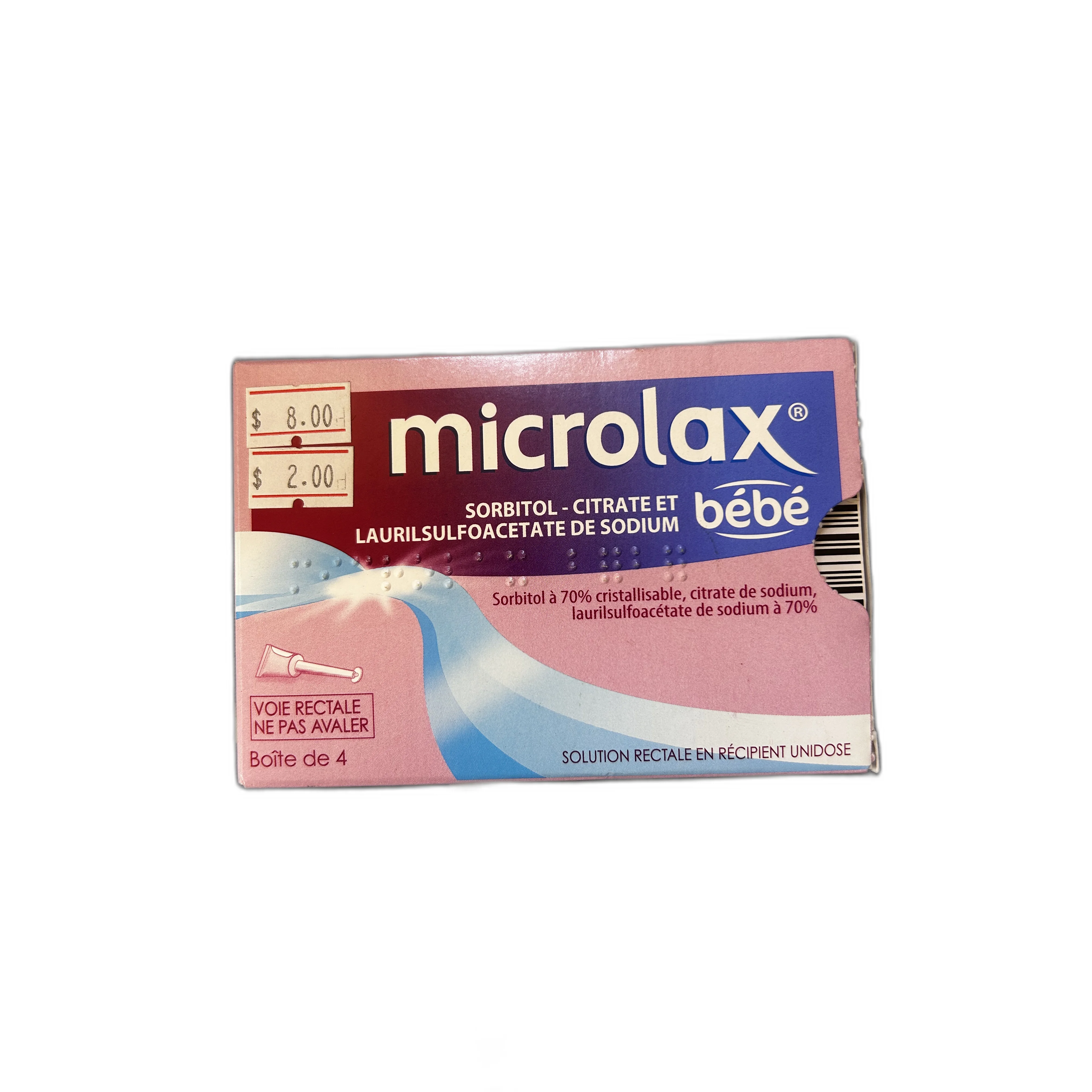 Microlax Bébé (baby) — available at pharmacies in Cambodia on PharmKulen