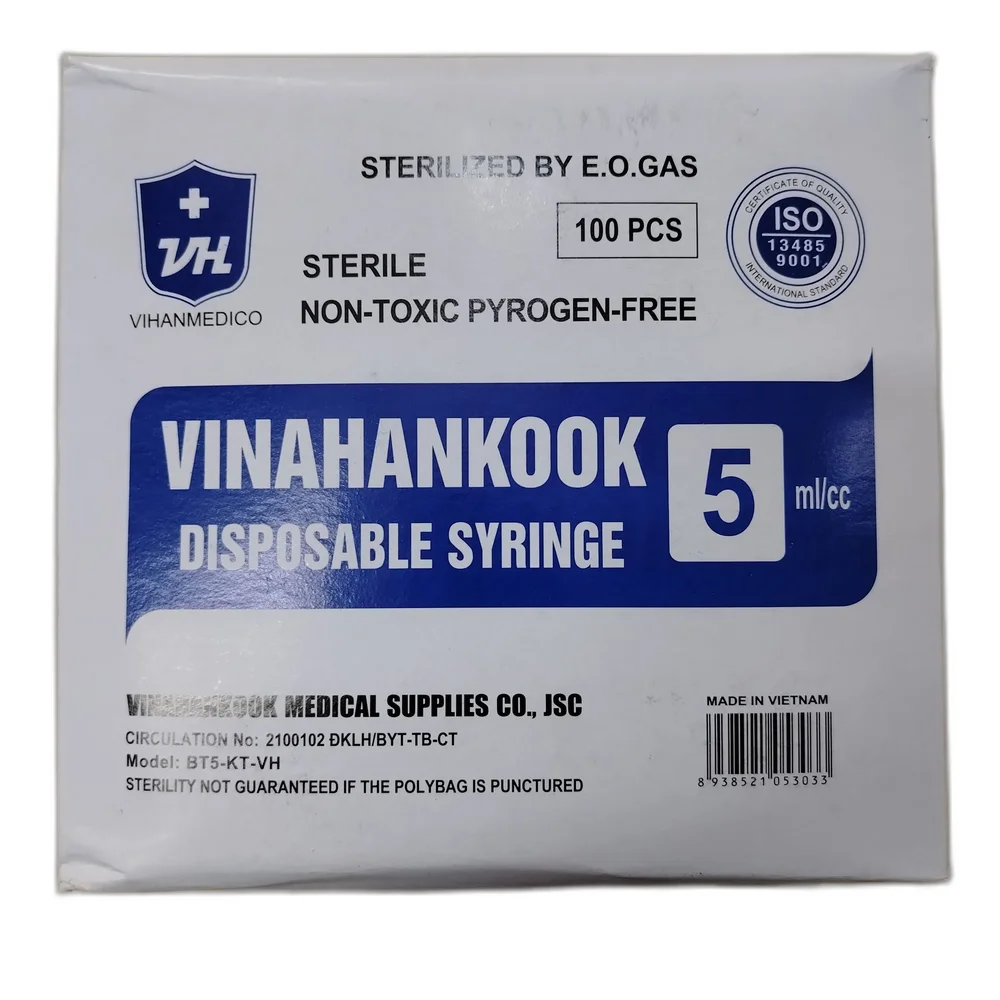 Vinahankook Disposable Syringe — available at pharmacies in Cambodia on PharmKulen