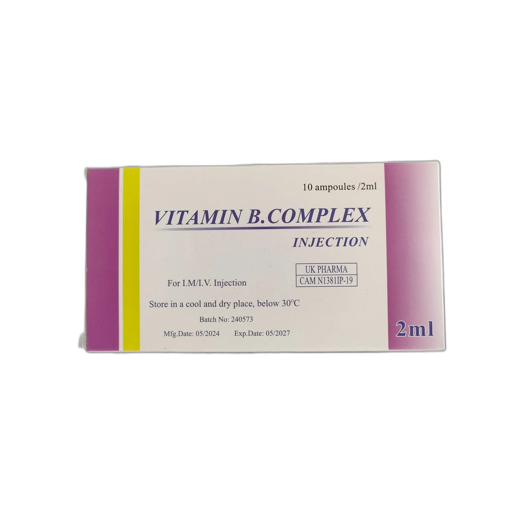 Vitamin B.Complex Injection — available at pharmacies in Cambodia on PharmKulen
