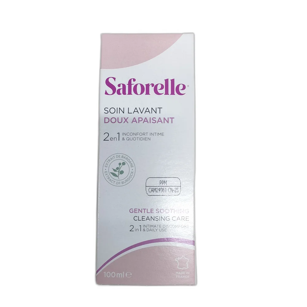 Saforelle Gentle Soothing Cleansing Care — available at pharmacies in Cambodia on PharmKulen