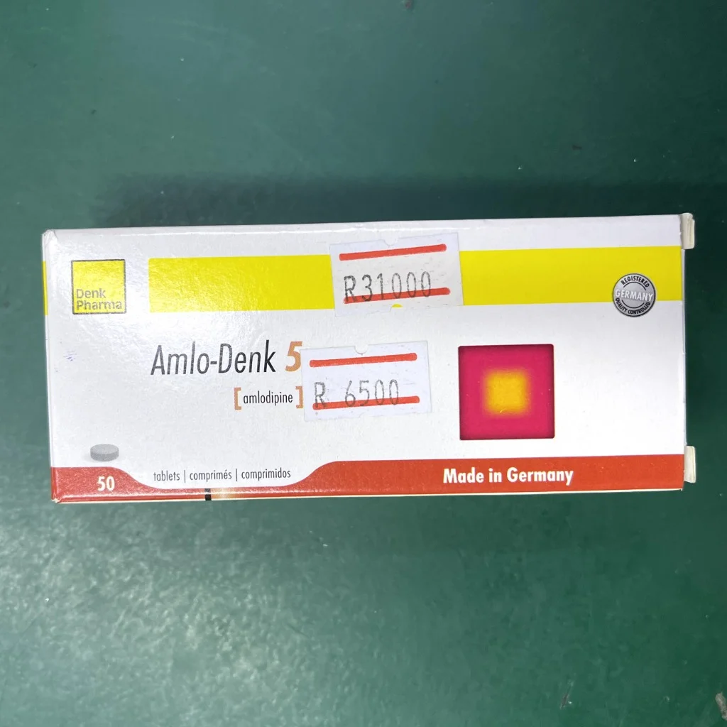 Amlo-Denk 5 — available at pharmacies in Cambodia on PharmKulen