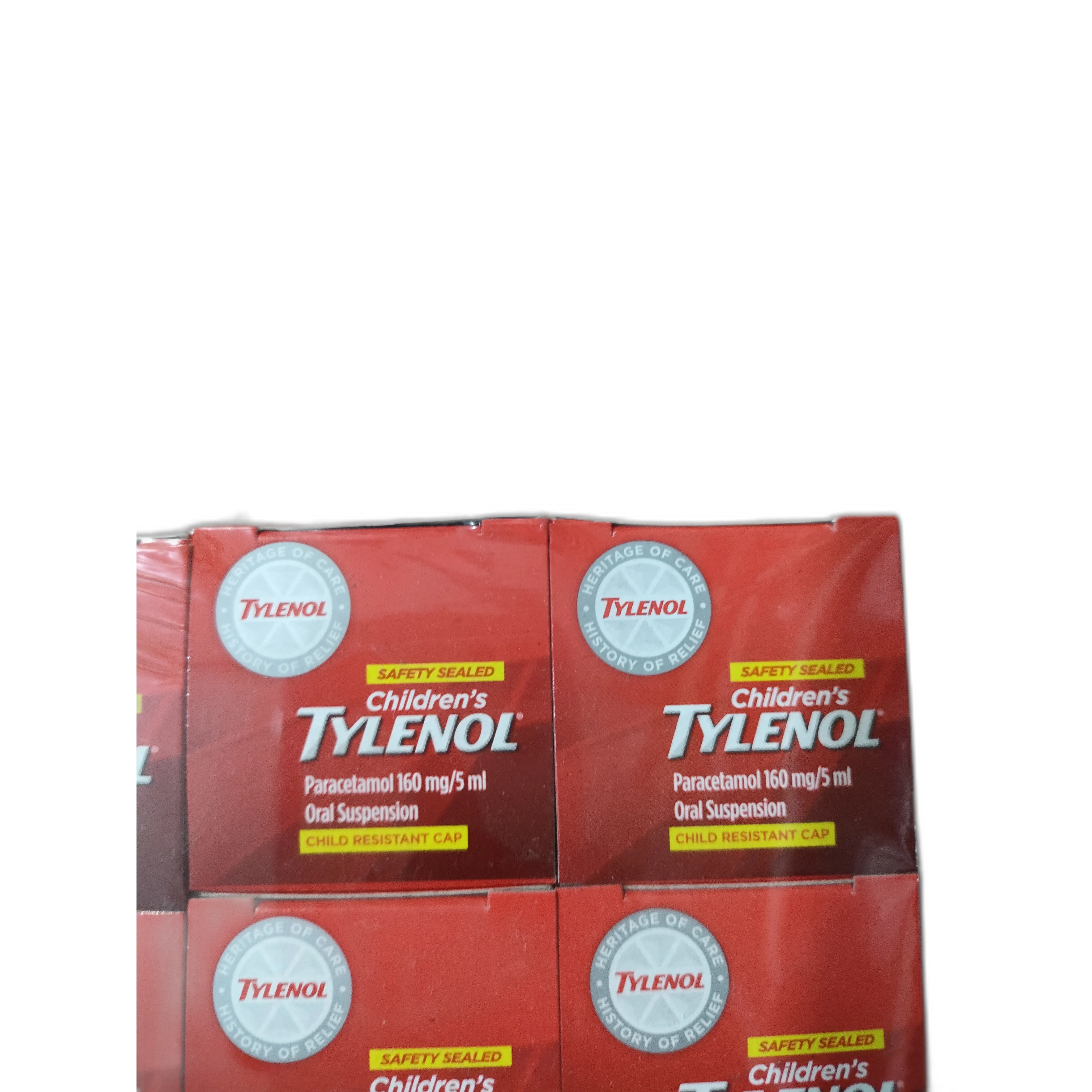 Children's Tylenol — available at pharmacies in Cambodia on PharmKulen