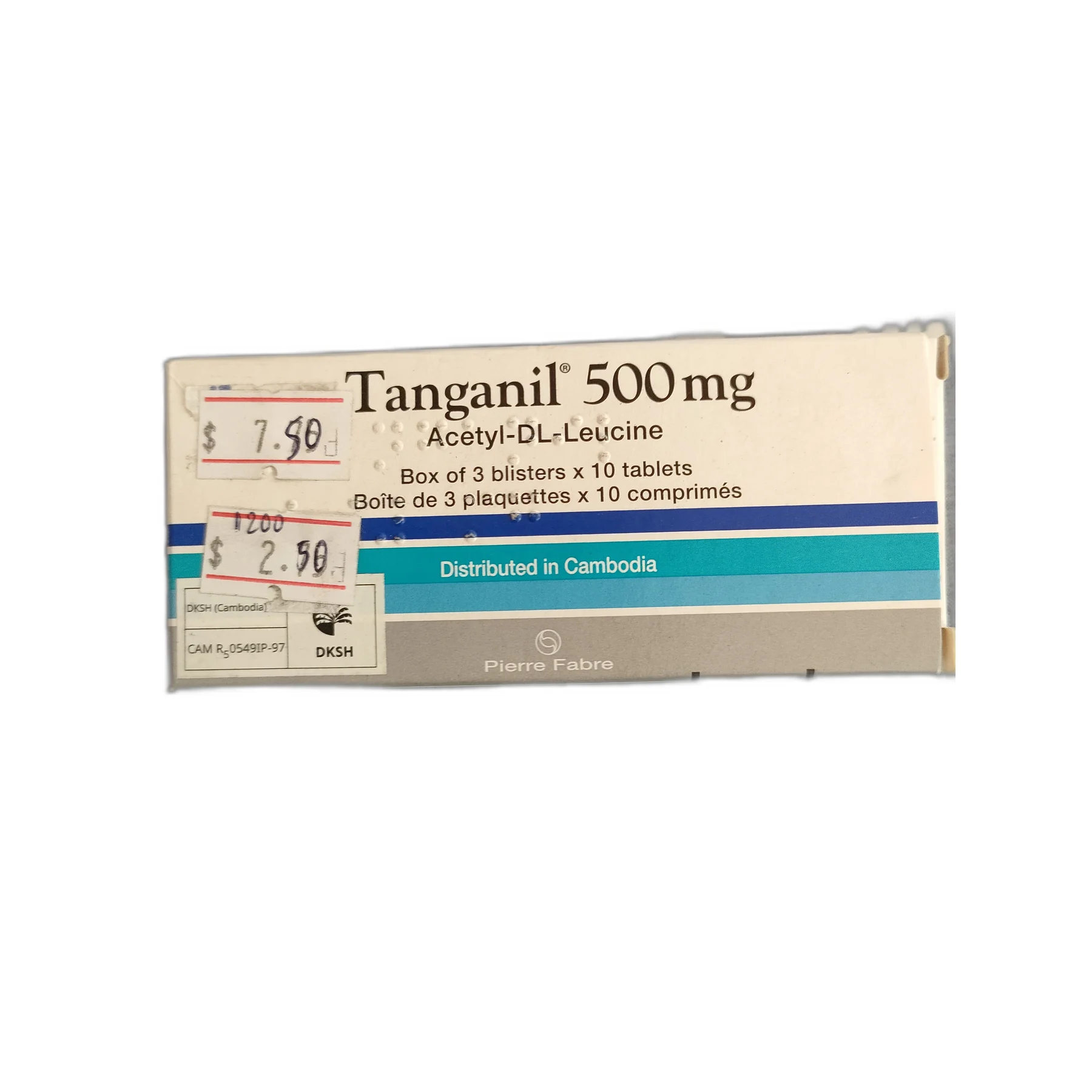 Tanganil 500 mg — available at pharmacies in Cambodia on PharmKulen