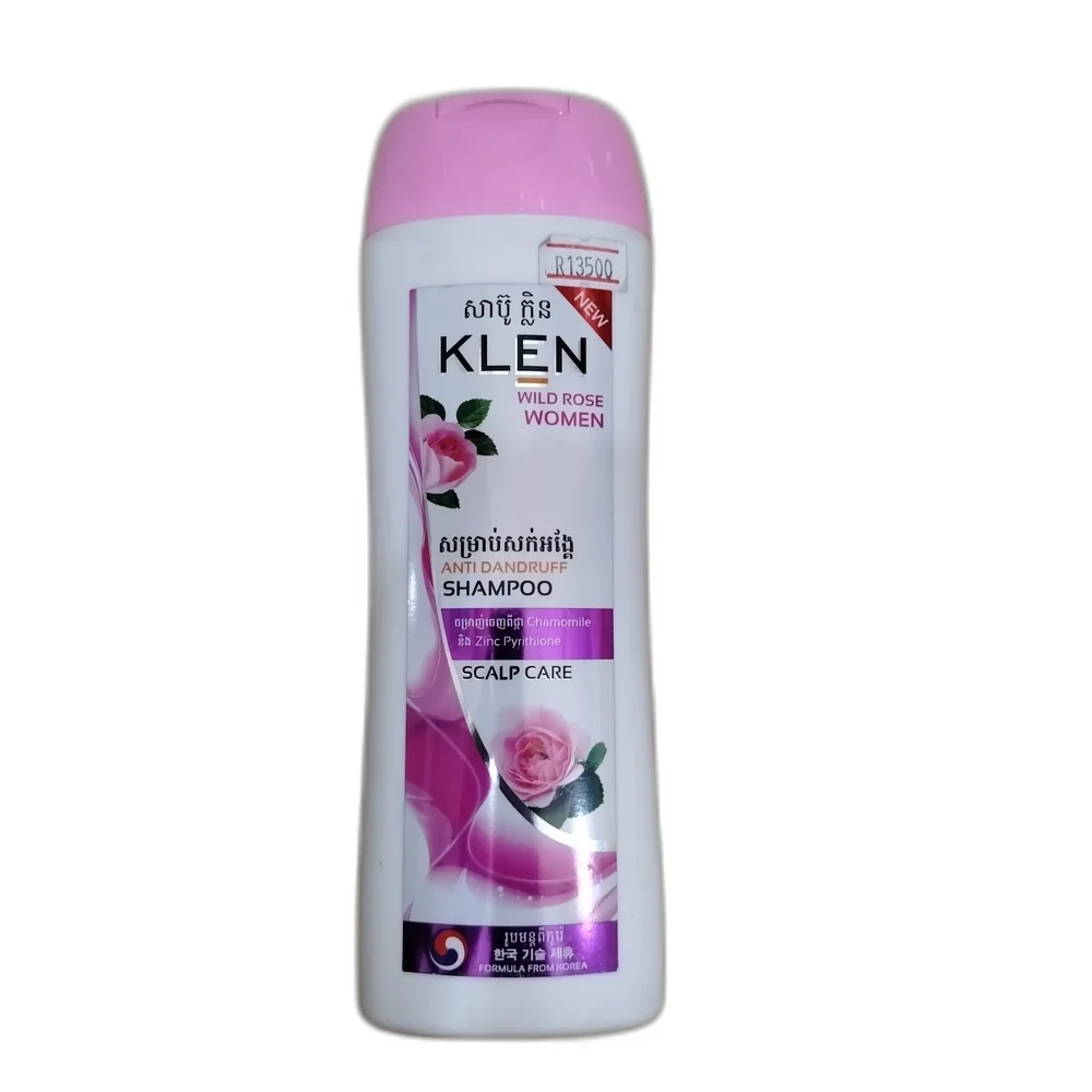KLEN Wild Rose Women Anti-Dandruff Shampoo — available at pharmacies in Cambodia on PharmKulen