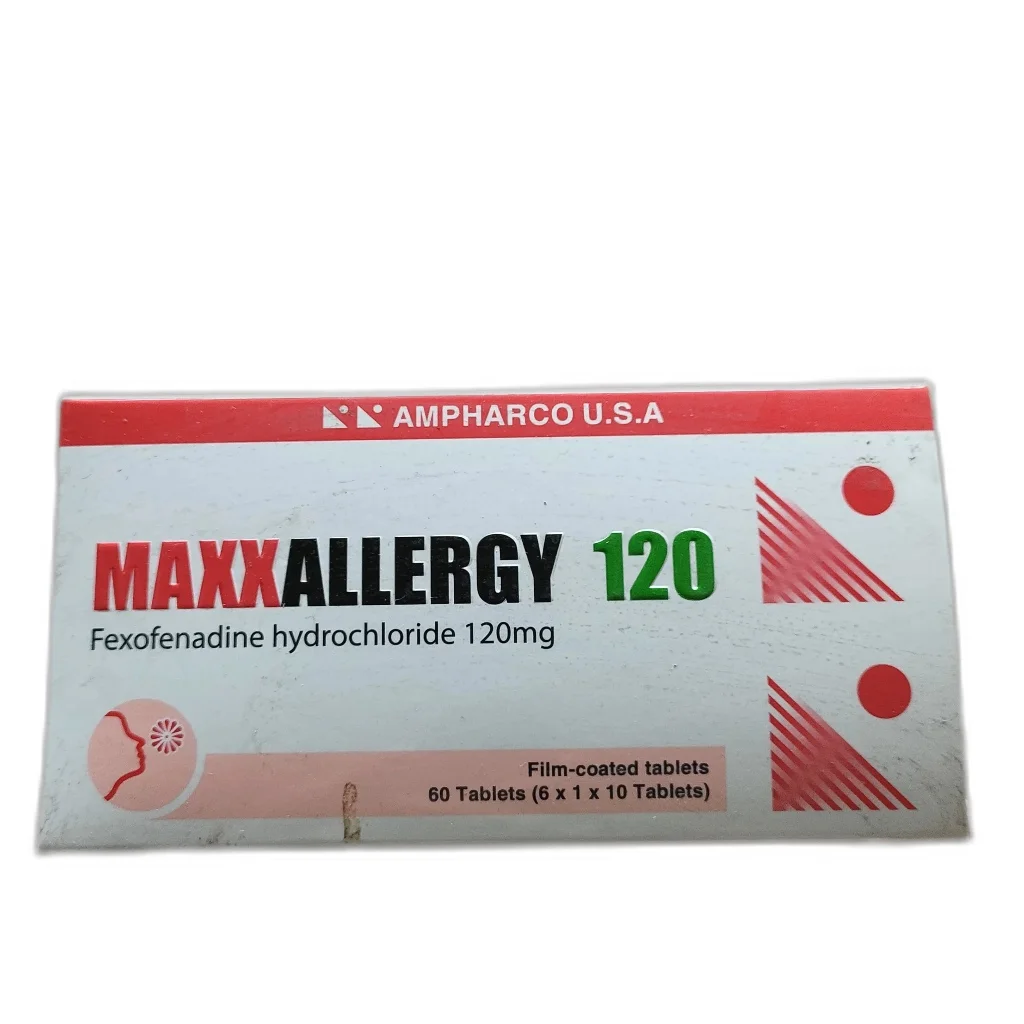 MaxxAllergy 120 — available at pharmacies in Cambodia on PharmKulen