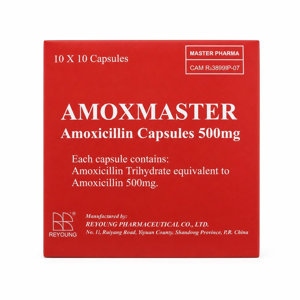 Amoxmaster — available at pharmacies in Cambodia on PharmKulen