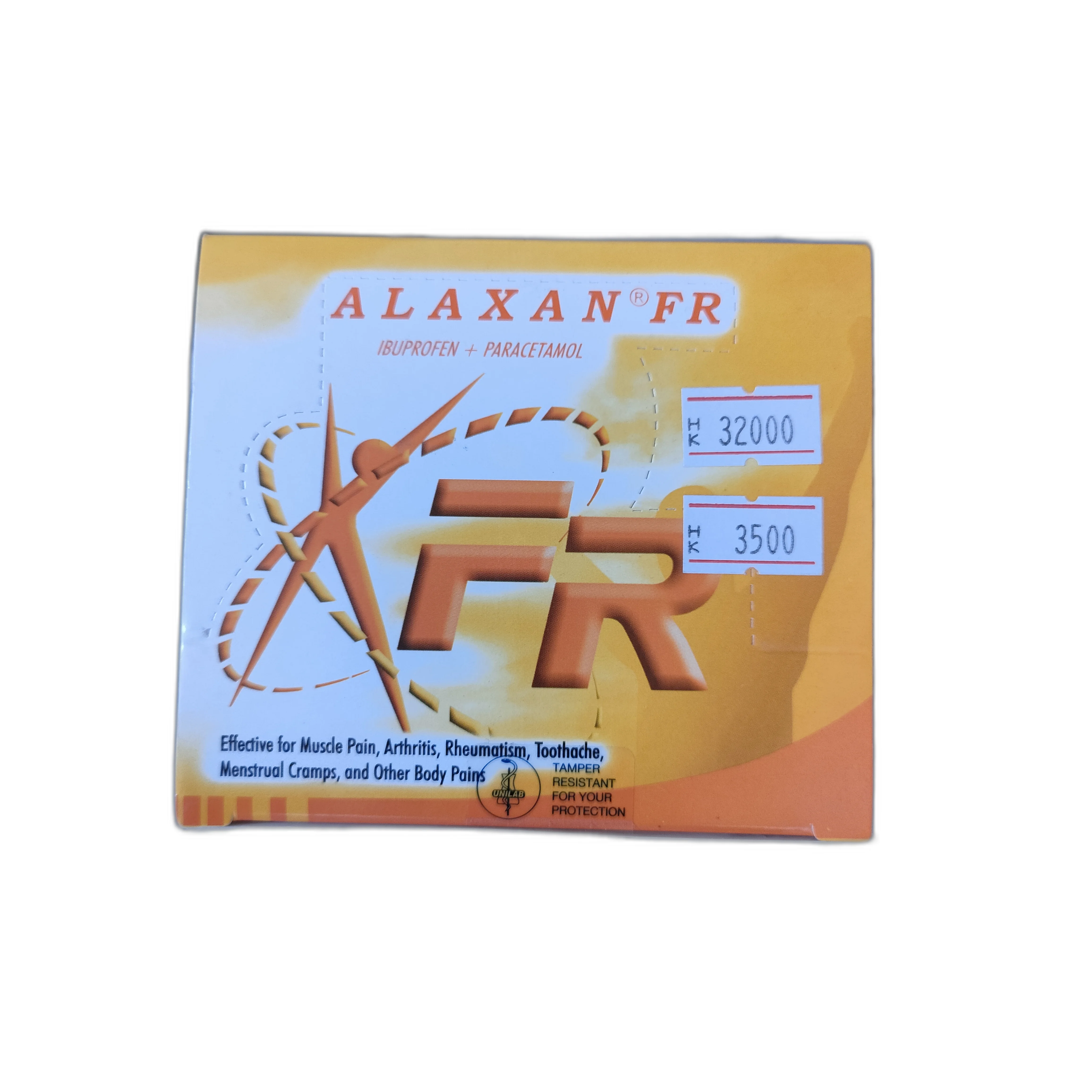Alaxan FR — available at pharmacies in Cambodia on PharmKulen