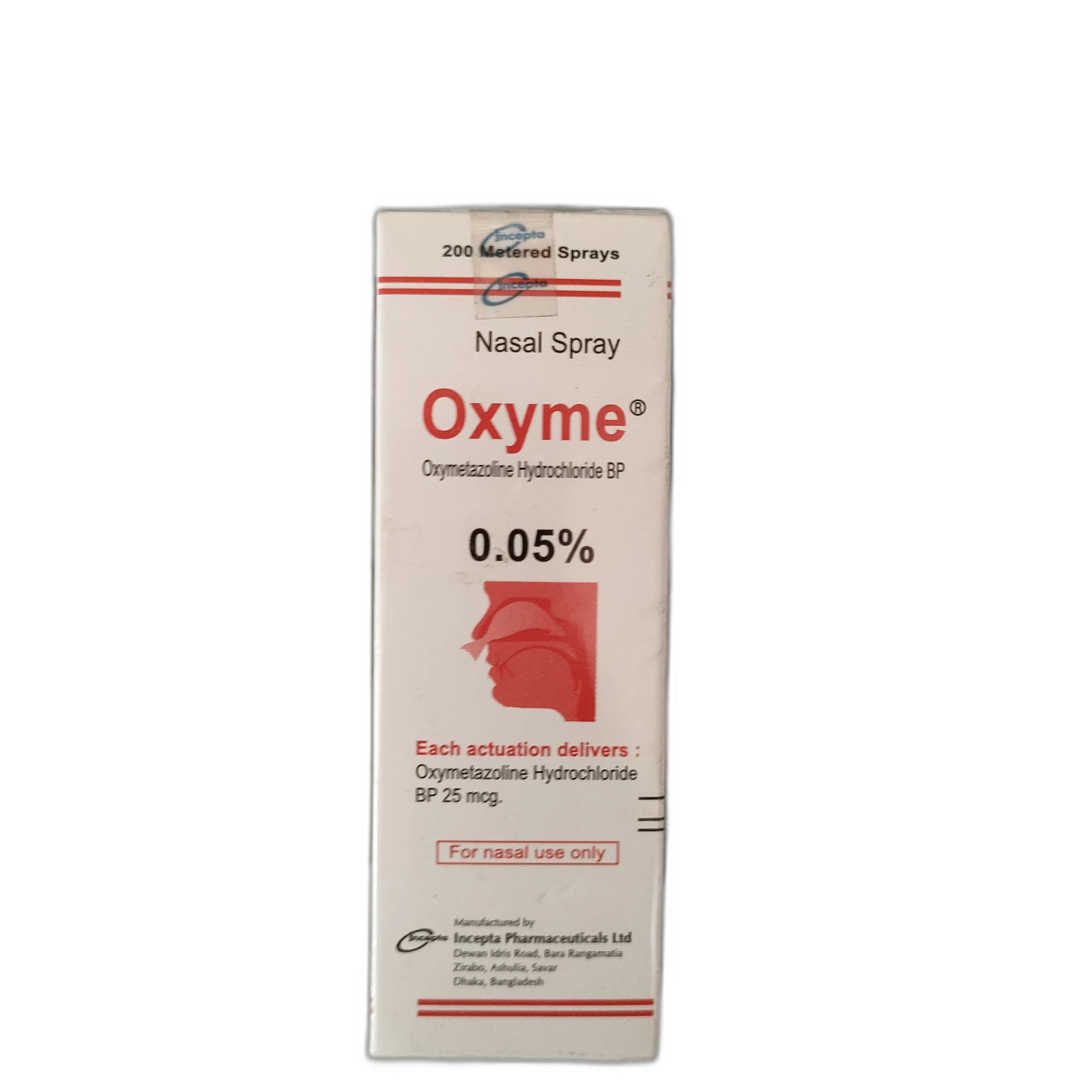 Oxyme Nasal Spray — available at pharmacies in Cambodia on PharmKulen