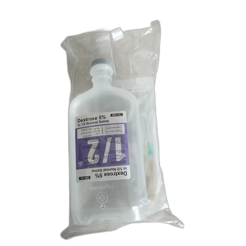 Dextrose in Half Normal Saline — available at pharmacies in Cambodia on PharmKulen