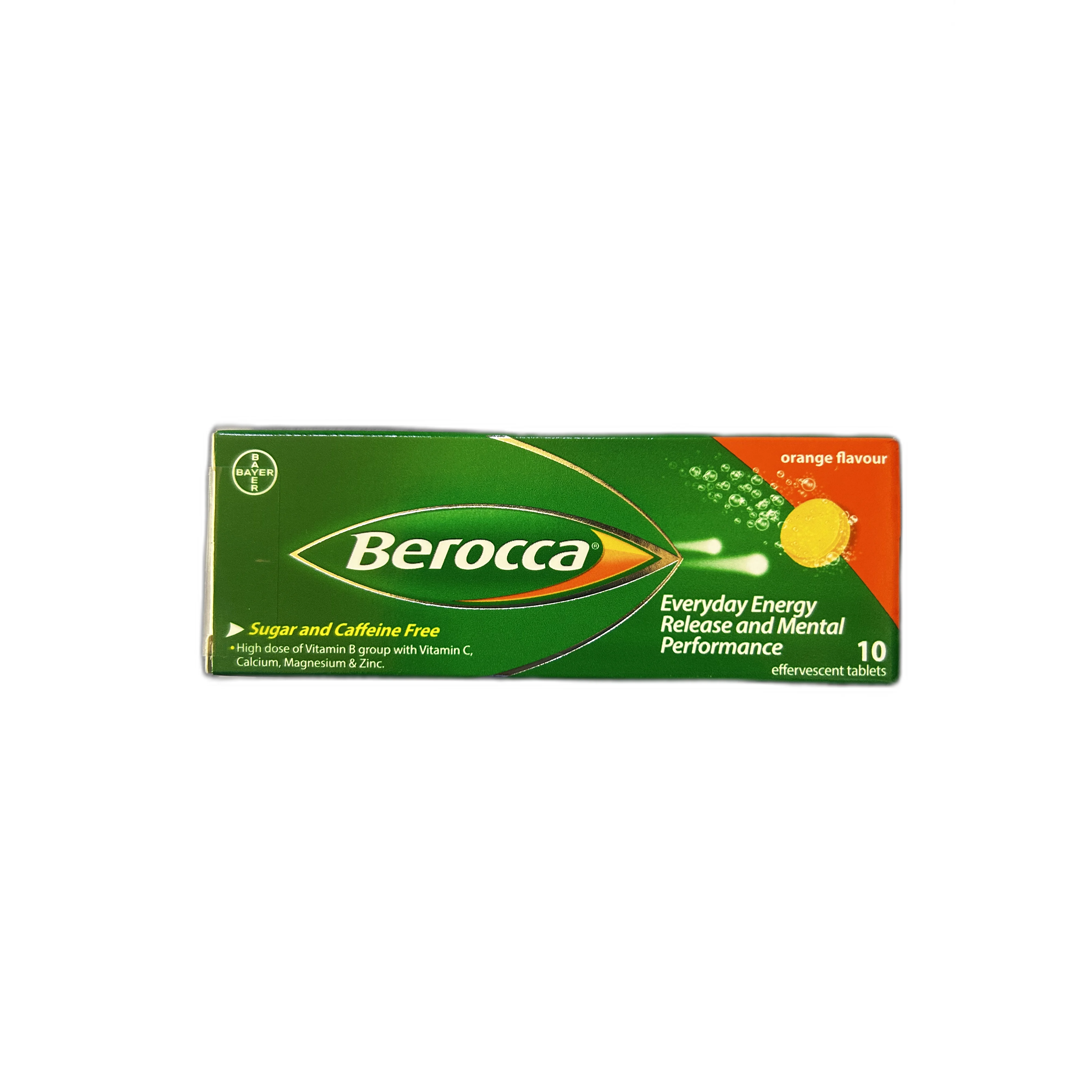 Berocca Performance Orange effervescent tablets — available at pharmacies in Cambodia on PharmKulen