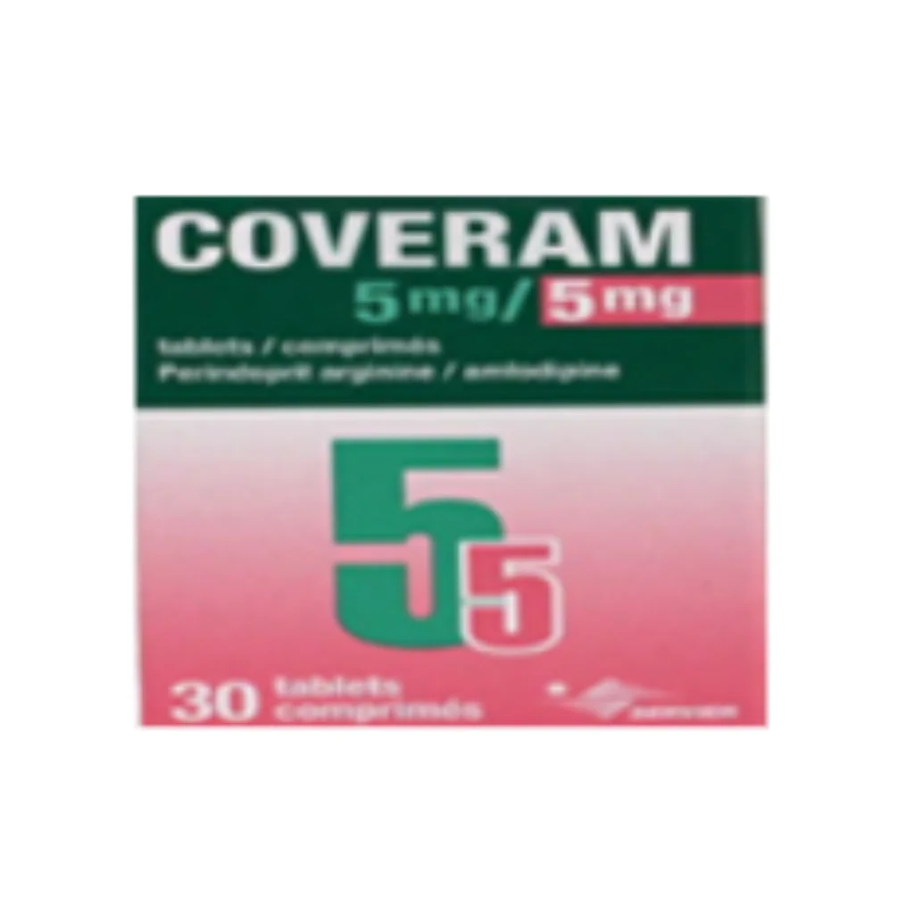 Coveram 5mg/5mg (Perindopril/Amlodipine) — available at pharmacies in Cambodia on PharmKulen