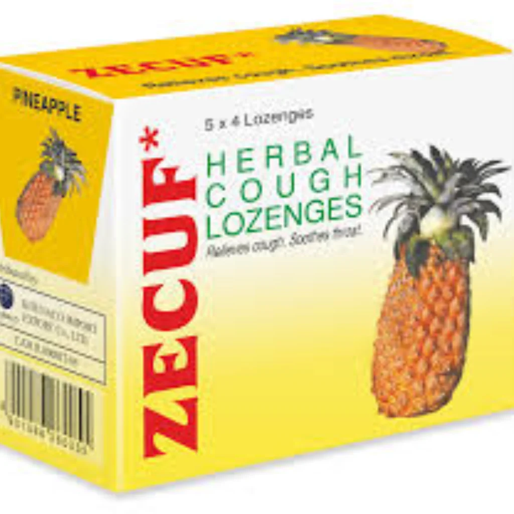 Zecuf Herbal Cough Lozenges (Pineapple) — available at pharmacies in Cambodia on PharmKulen