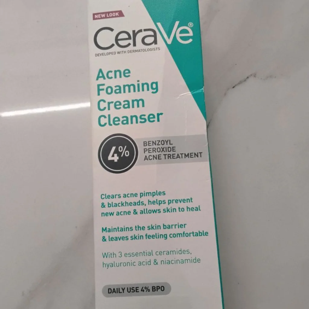 CeraVe Acne Foaming Cream Cleanser — available at pharmacies in Cambodia on PharmKulen