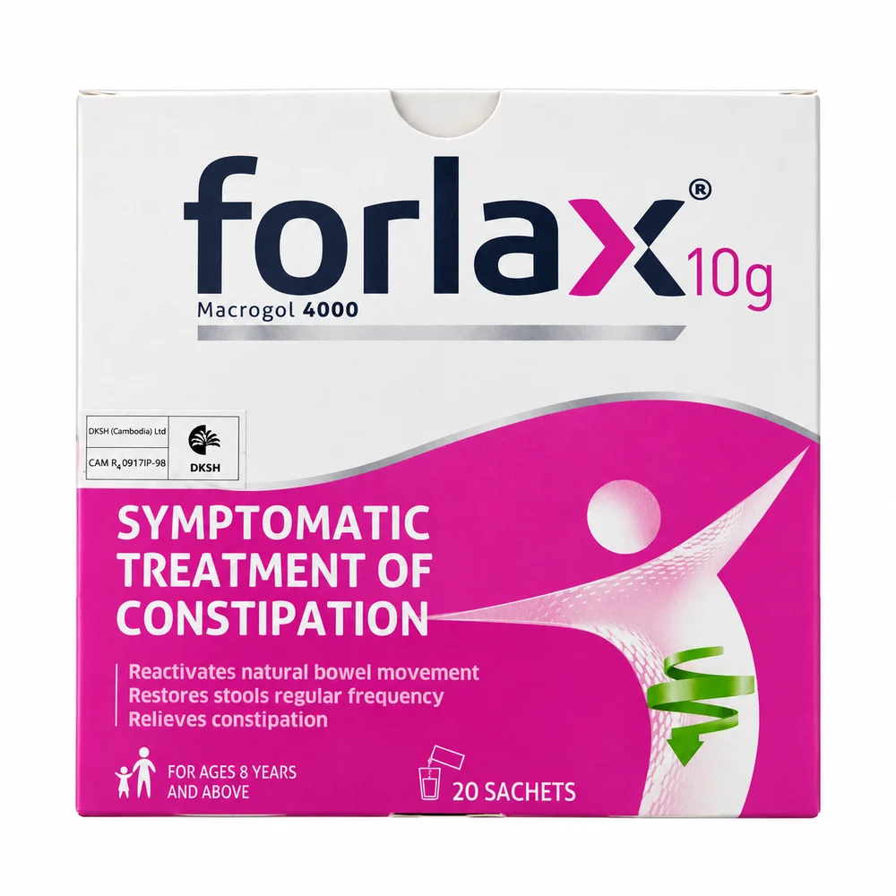 Forlax — available at pharmacies in Cambodia on PharmKulen