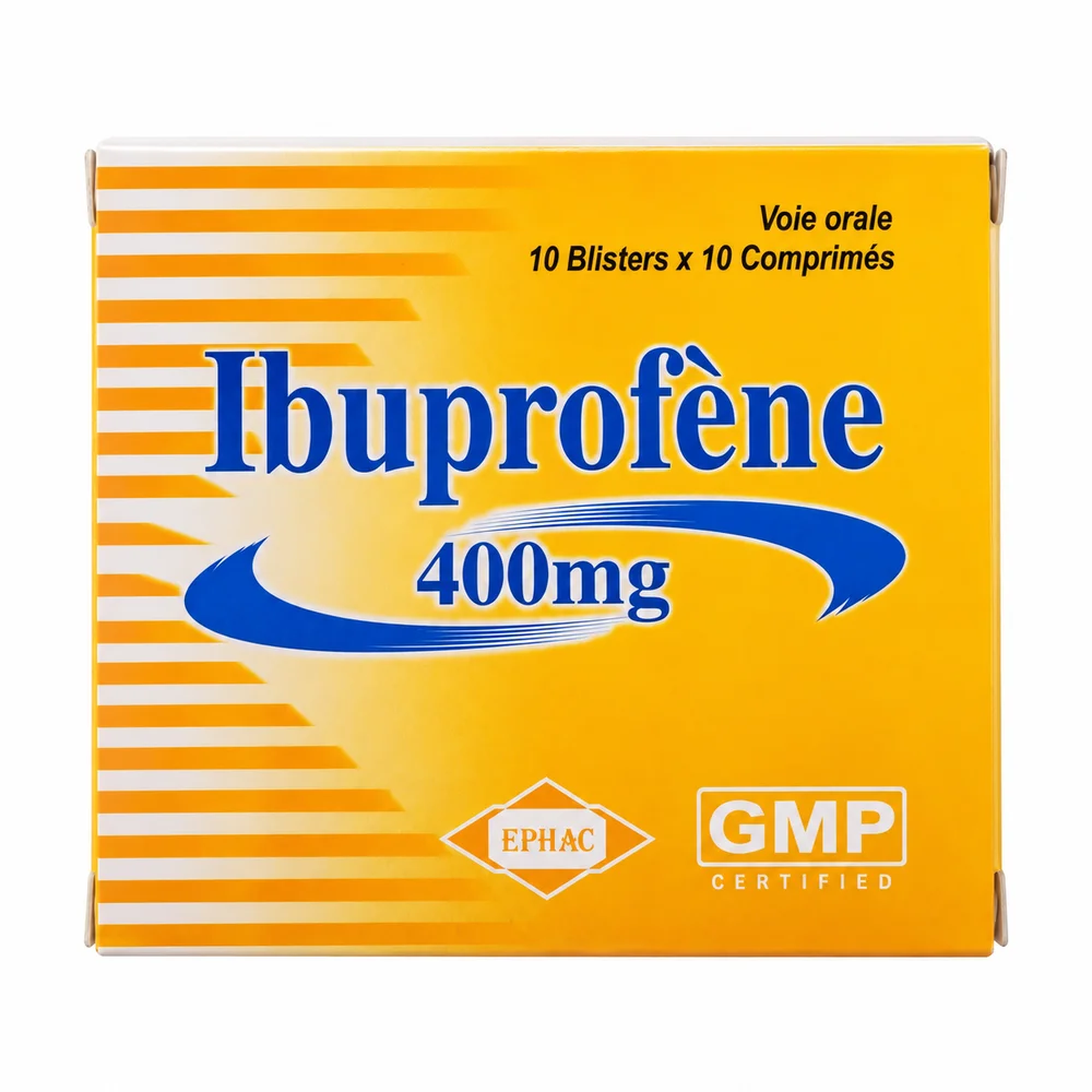 Ibuprofène — available at pharmacies in Cambodia on PharmKulen