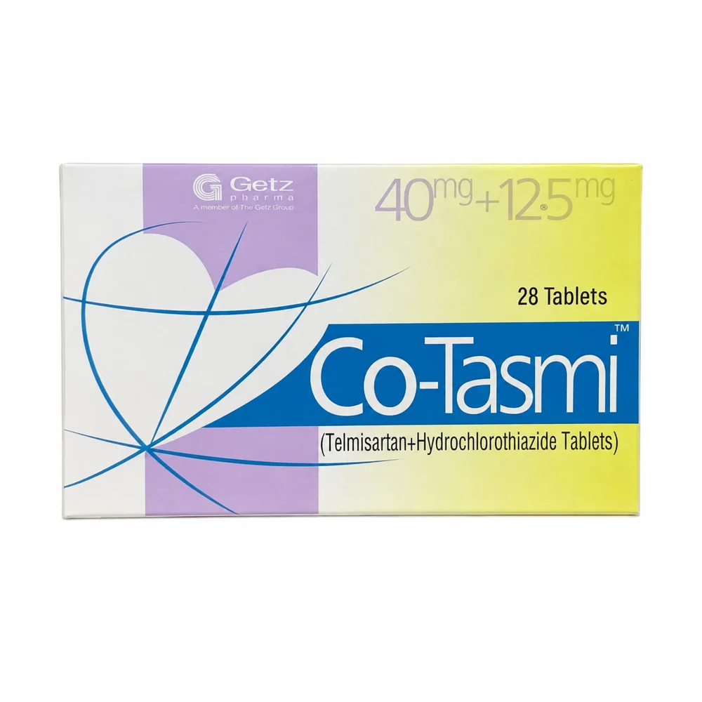 Co-Tasmi 40mg+12.5mg (Telmisartan + Hydrochlorothiazide Tablets) — available at pharmacies in Cambodia on PharmKulen