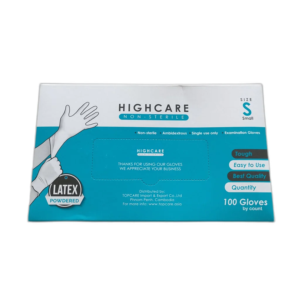 Highcare Non-Sterile Examination Gloves Small — available at pharmacies in Cambodia on PharmKulen