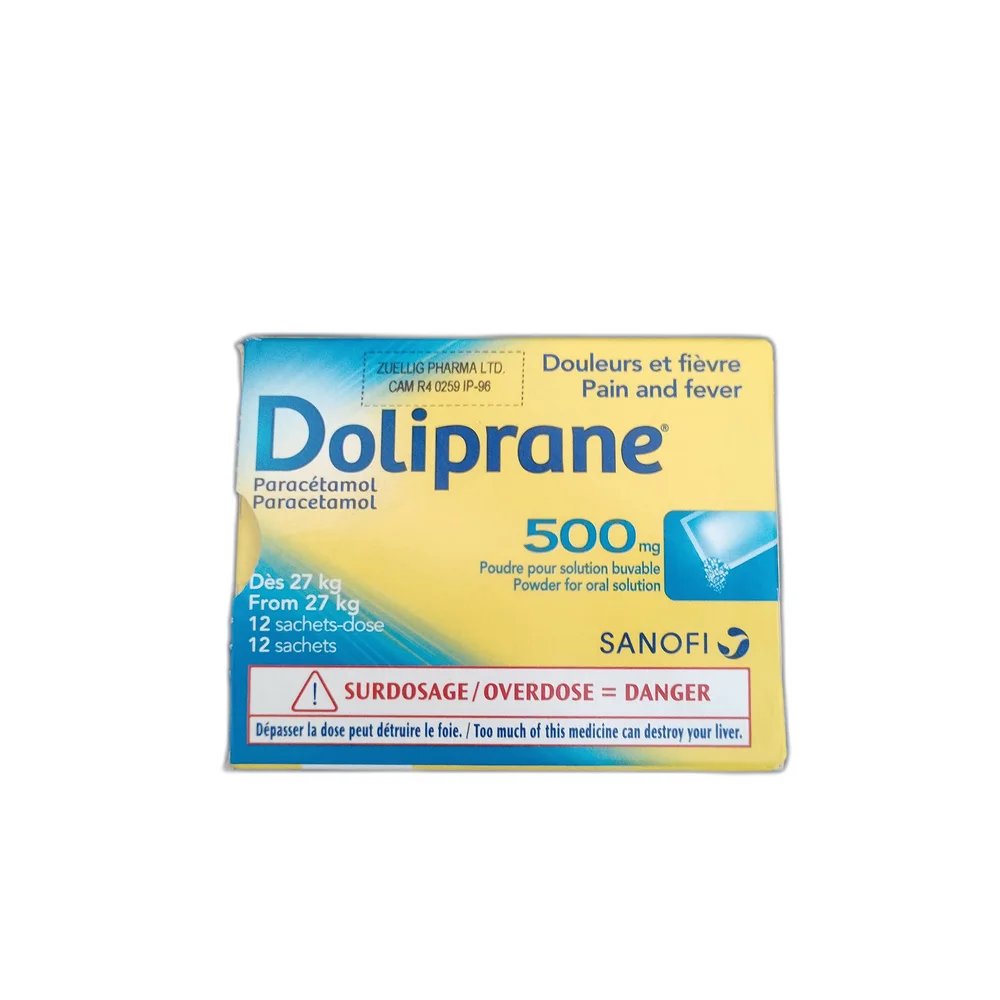 Doliprane — available at pharmacies in Cambodia on PharmKulen