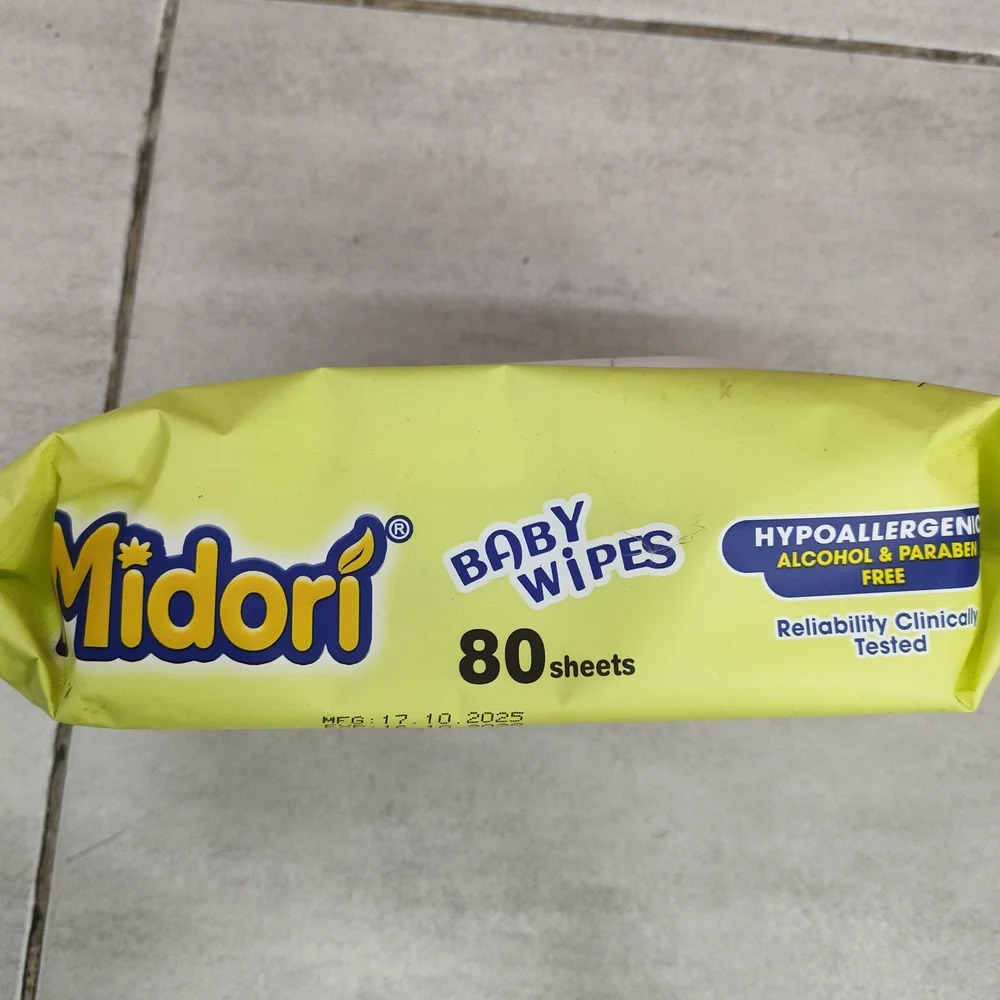 Midori Baby Wipes 80 sheets — available at pharmacies in Cambodia on PharmKulen