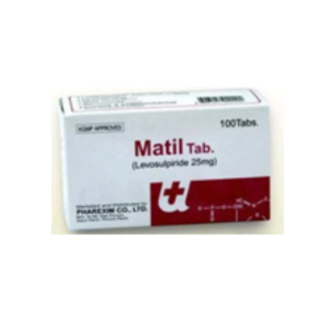 Matil 25mg Tablet (Levosulpiride) — available at pharmacies in Cambodia on PharmKulen