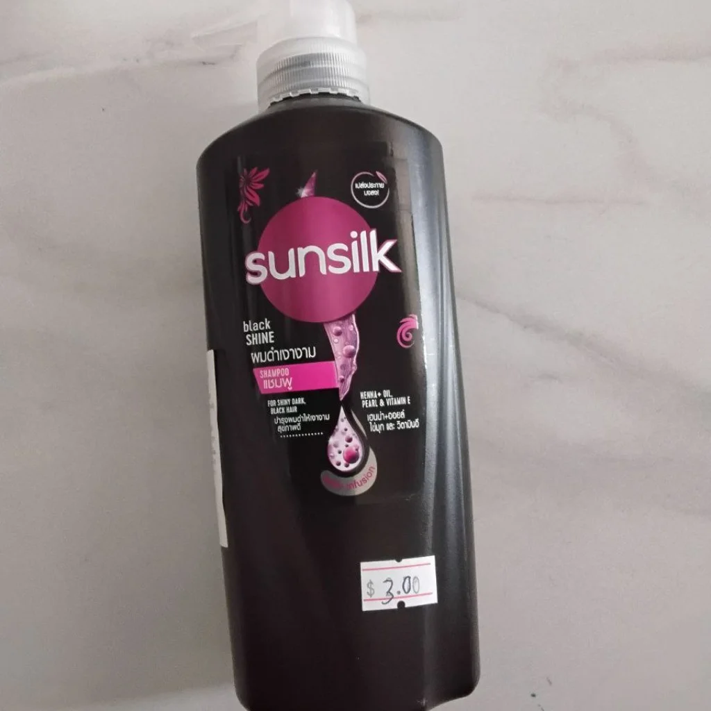 Sunsilk Black Shine Shampoo — available at pharmacies in Cambodia on PharmKulen