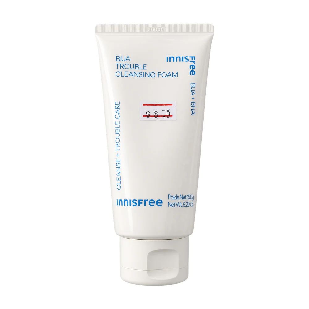Innisfree Bija Trouble Cleansing Foam — available at pharmacies in Cambodia on PharmKulen