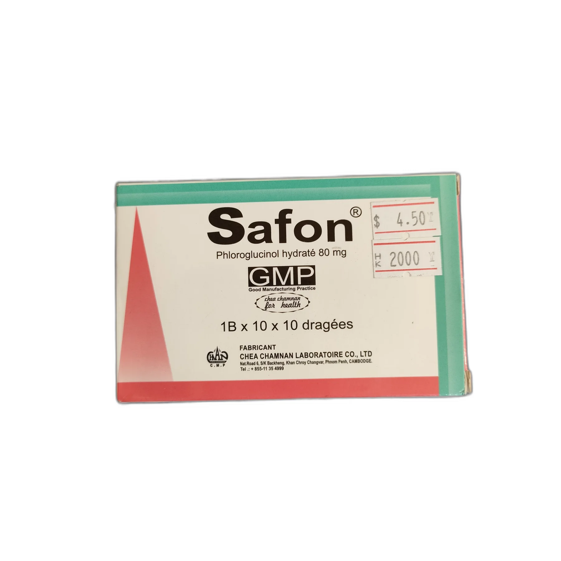 Safon — available at pharmacies in Cambodia on PharmKulen