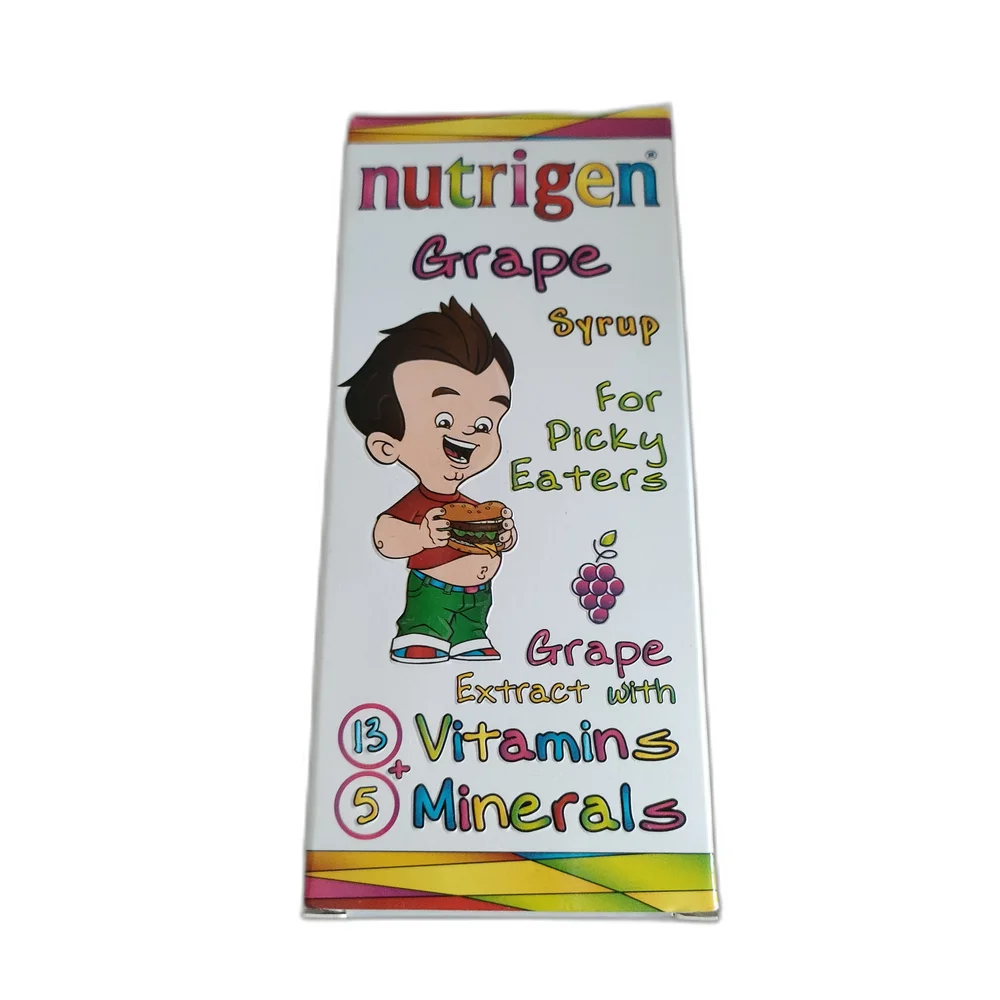 Nutrigen Grape Syrup for Picky Eaters — available at pharmacies in Cambodia on PharmKulen