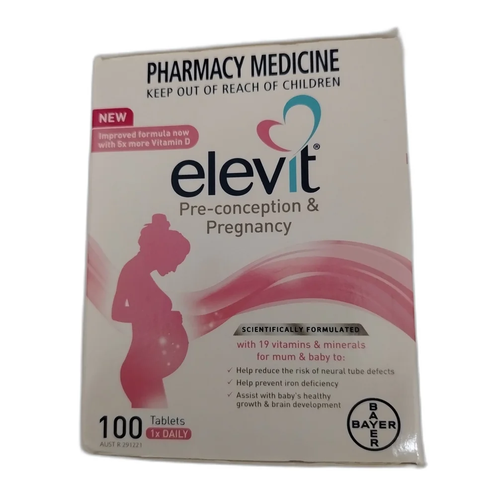 Elevit Pre-conception & Pregnancy — available at pharmacies in Cambodia on PharmKulen