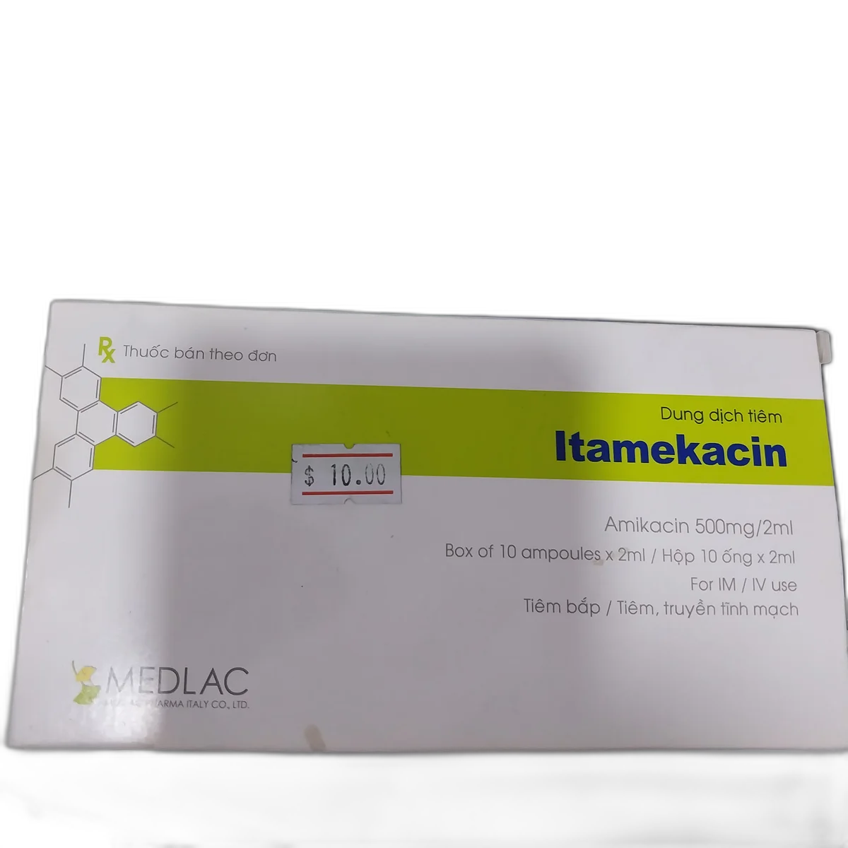 Itamekacin 500mg/2ml — available at pharmacies in Cambodia on PharmKulen