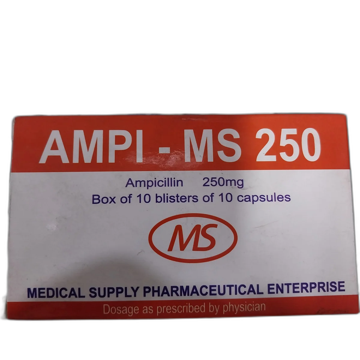 Ampi-MS 250 — available at pharmacies in Cambodia on PharmKulen