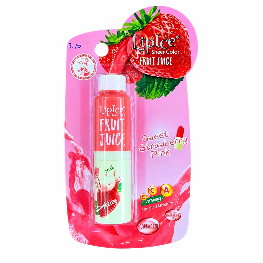 LipIce Sheer Color Fruit Juice Sweet Strawberry Pink — available at pharmacies in Cambodia on PharmKulen
