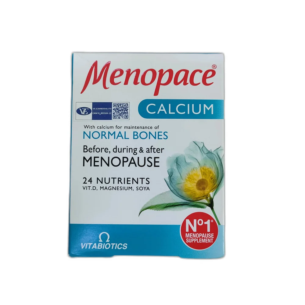 Menopace Calcium — available at pharmacies in Cambodia on PharmKulen