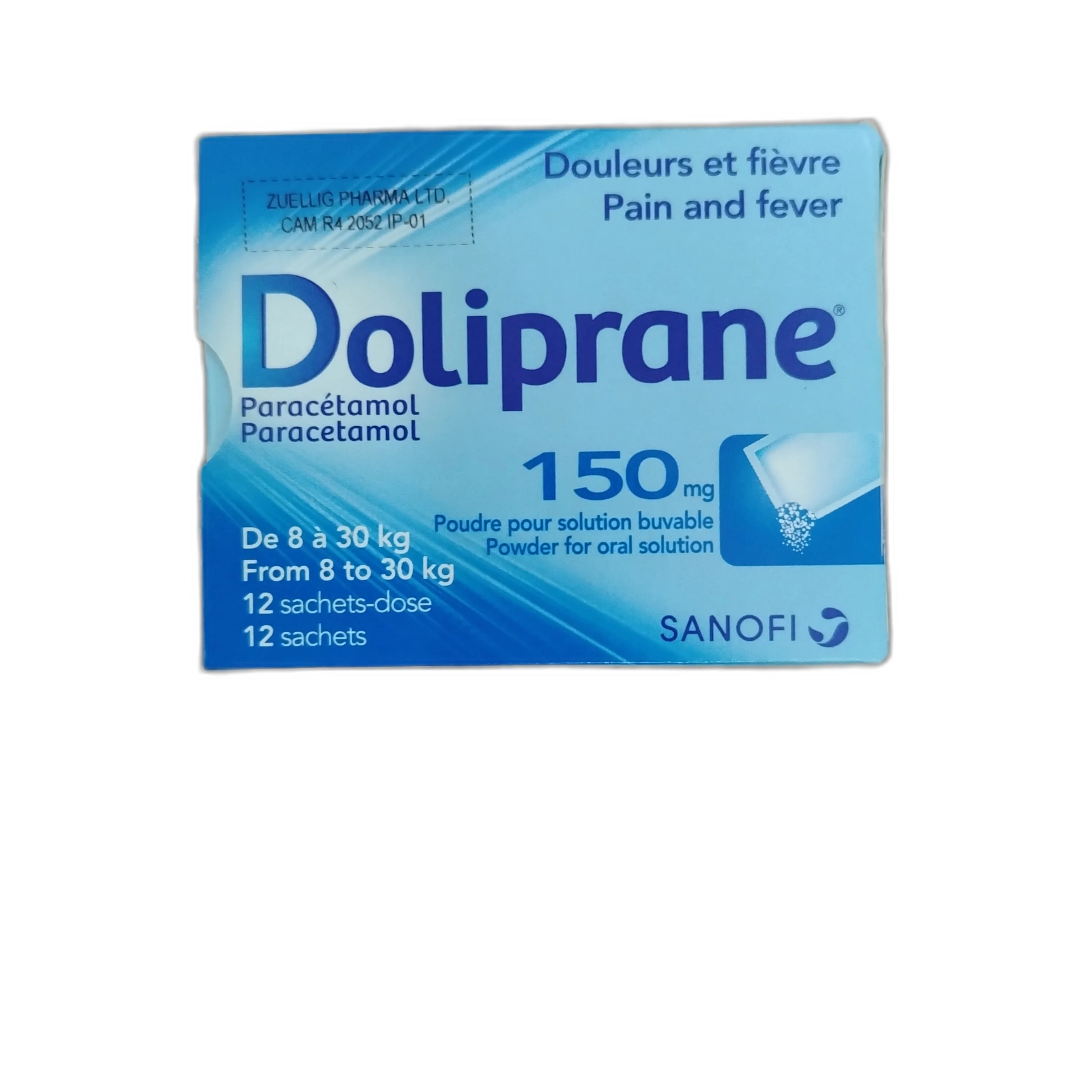 Doliprane — available at pharmacies in Cambodia on PharmKulen