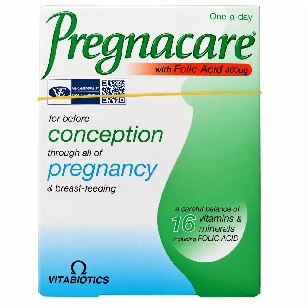 Pregnacare — available at pharmacies in Cambodia on PharmKulen