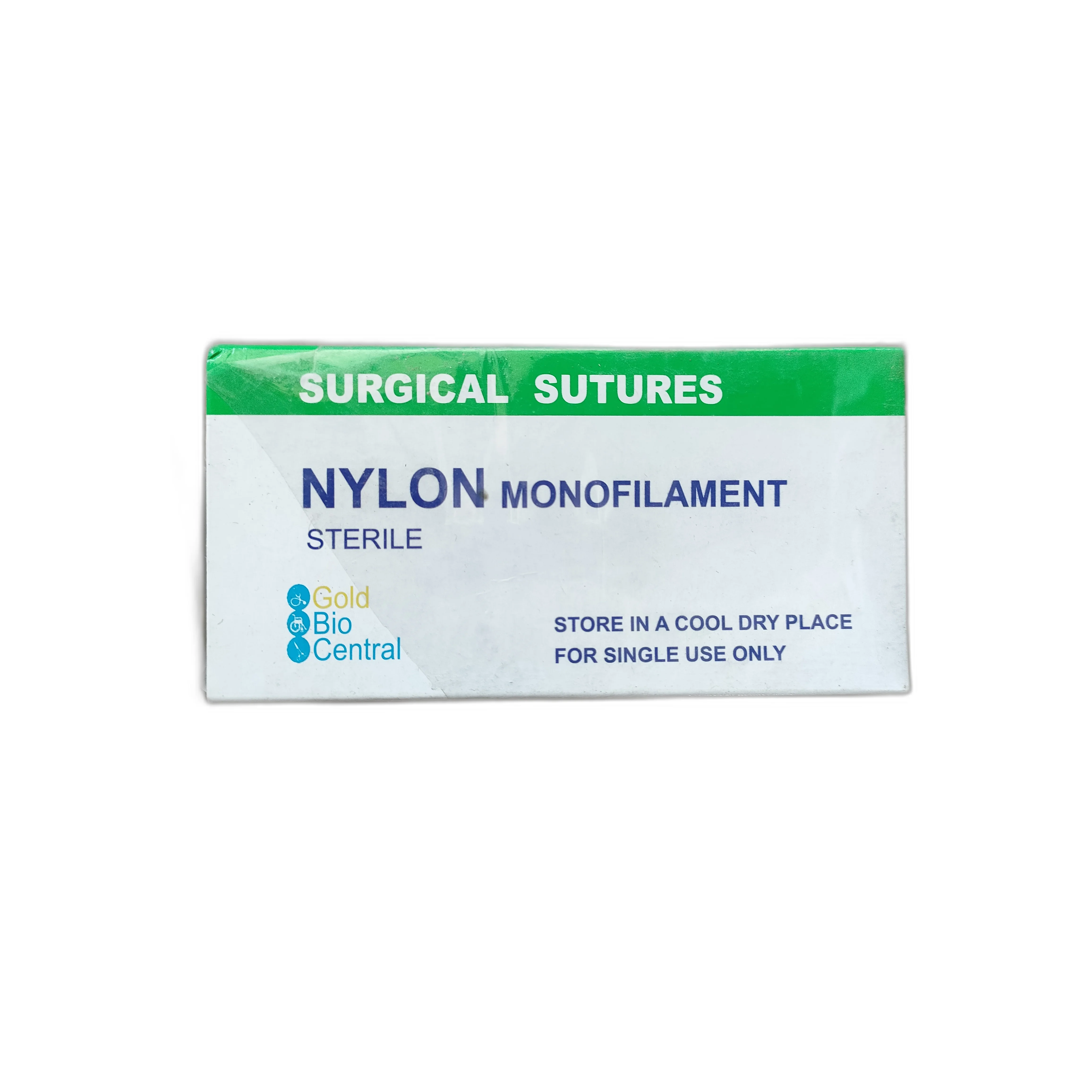 Gold Bio Central Nylon Monofilament Sutures — available at pharmacies in Cambodia on PharmKulen