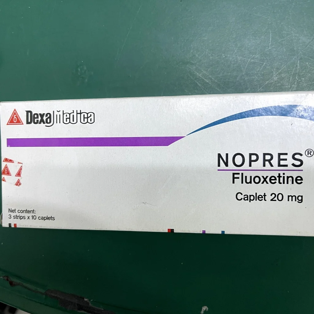 Nopres Fluoxetine — available at pharmacies in Cambodia on PharmKulen