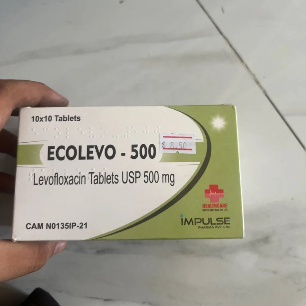 ECOLEVO-500 — available at pharmacies in Cambodia on PharmKulen