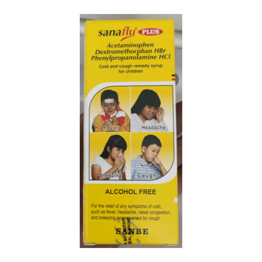 Sanaflu Plus — available at pharmacies in Cambodia on PharmKulen