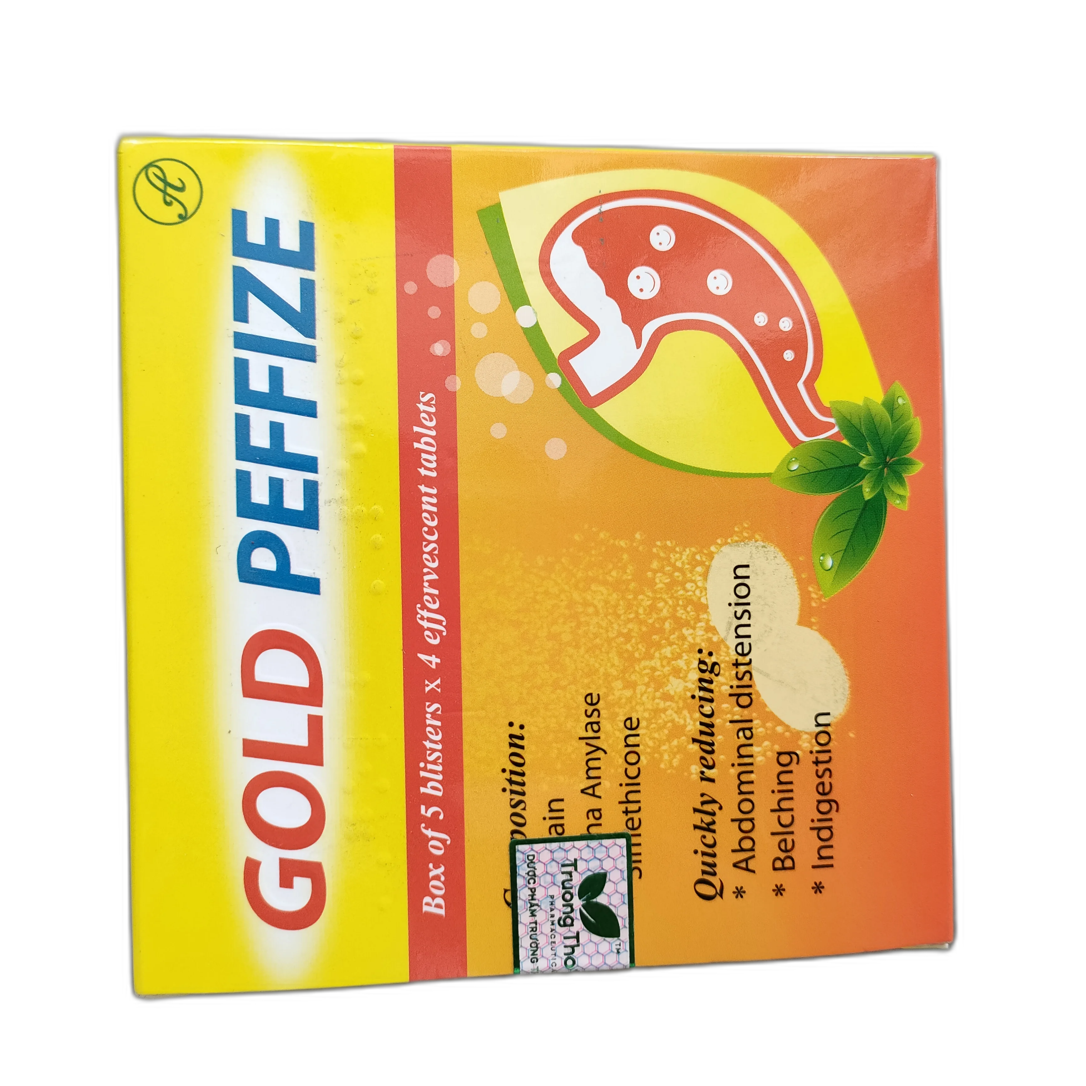 Gold Peffize — available at pharmacies in Cambodia on PharmKulen