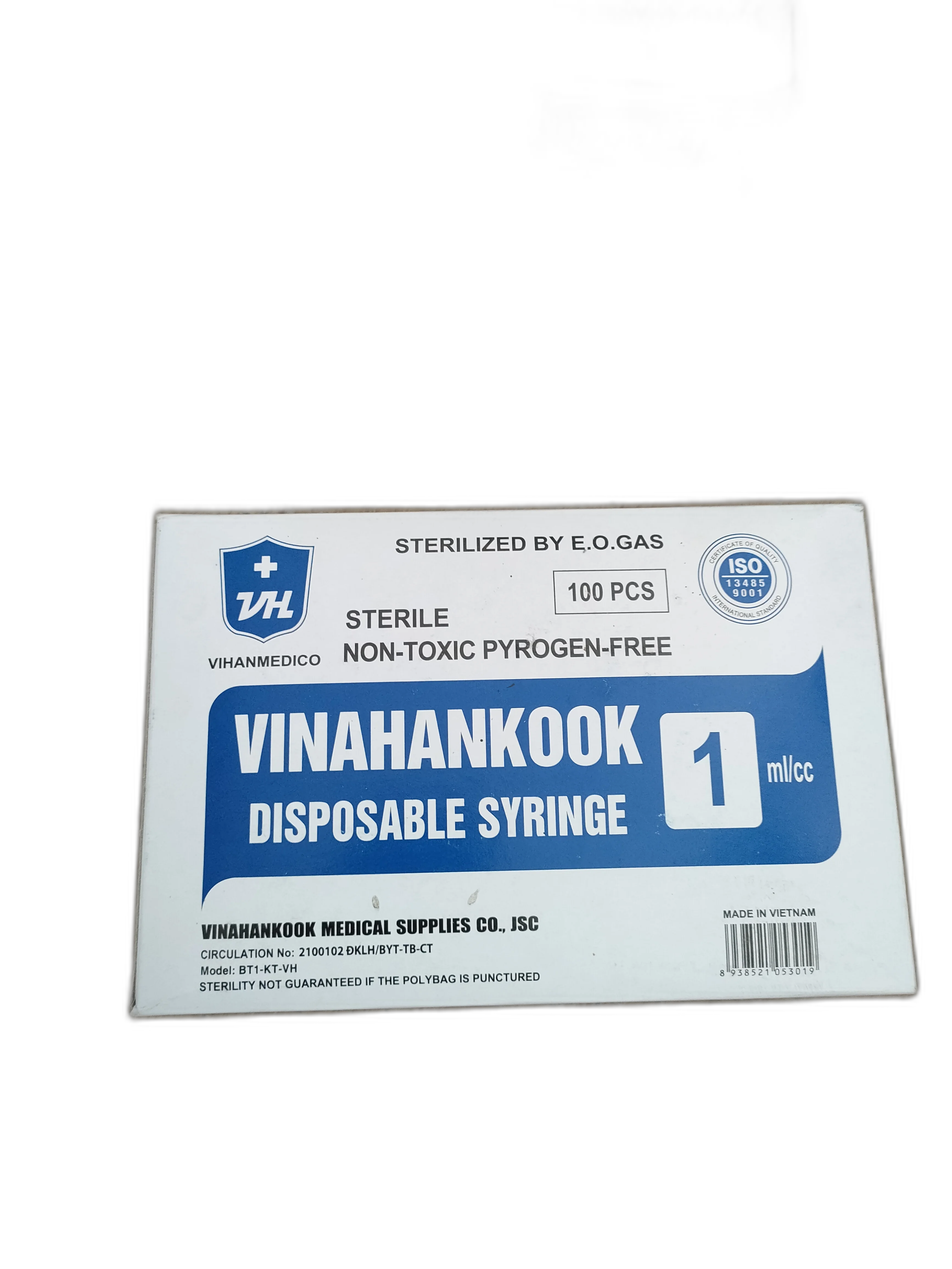 Vinahankook Disposable Syringe 1ml — available at pharmacies in Cambodia on PharmKulen