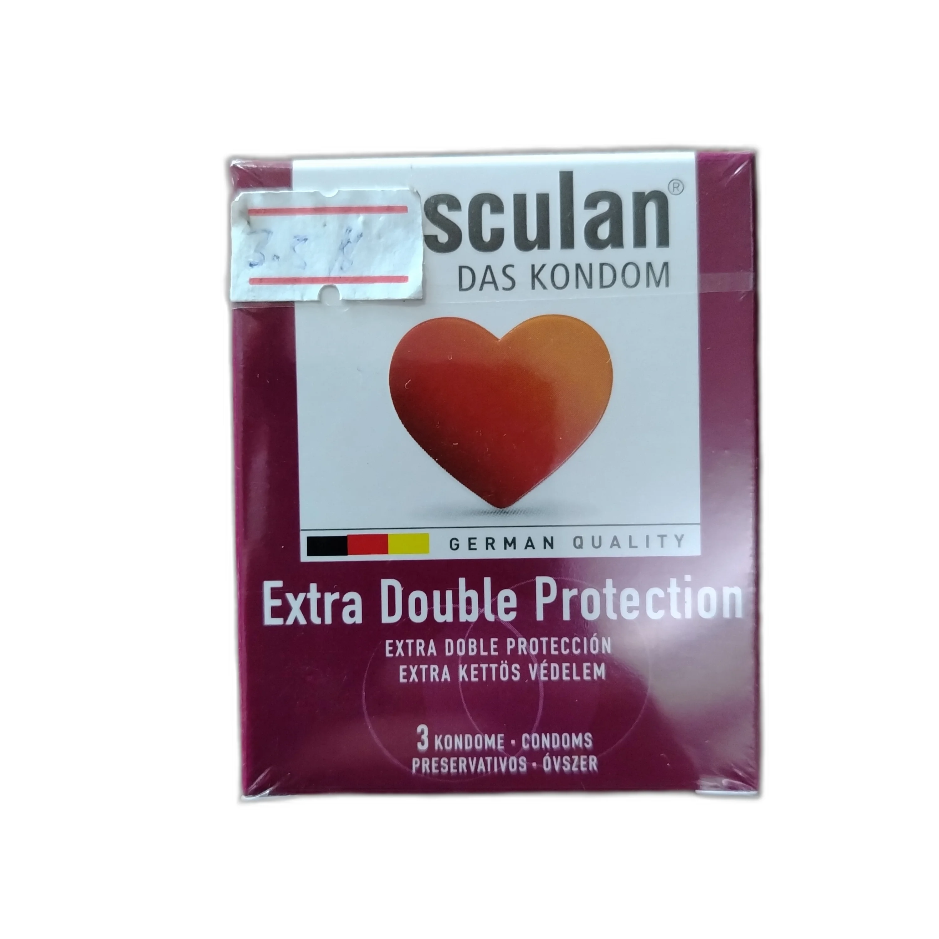 Masculan Extra Double Protection — available at pharmacies in Cambodia on PharmKulen
