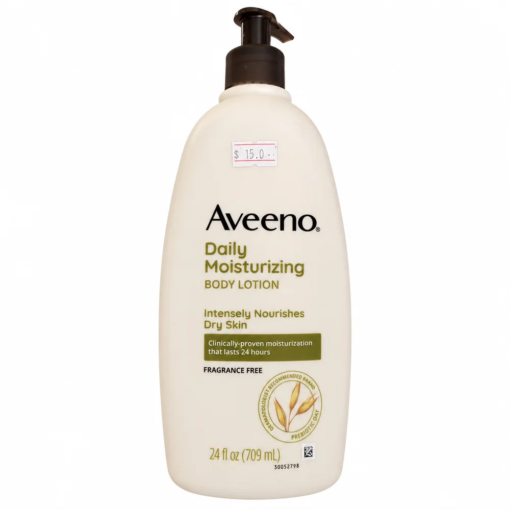 Aveeno Daily Moisturizing Body Lotion — available at pharmacies in Cambodia on PharmKulen