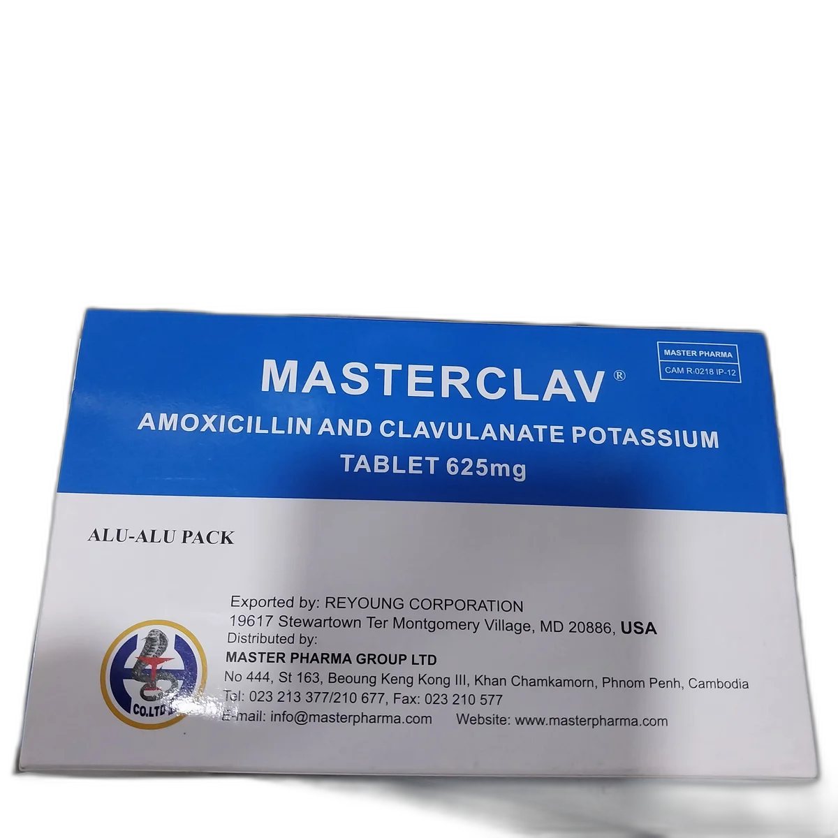 Masterclav — available at pharmacies in Cambodia on PharmKulen
