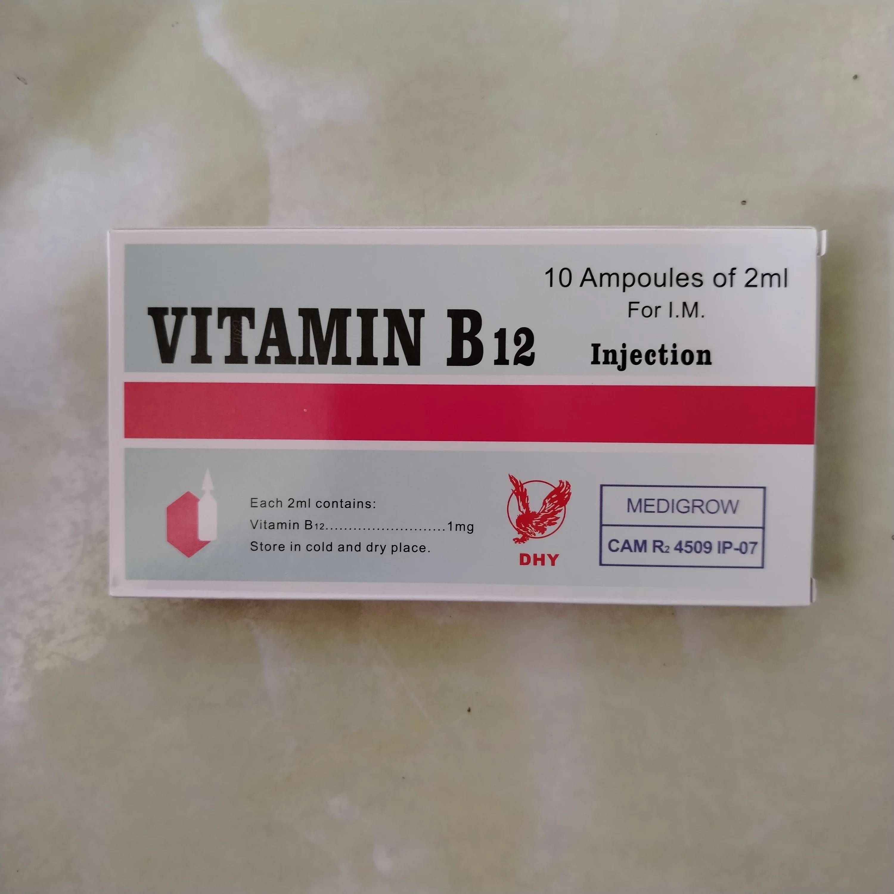 Vitamin B12 Injection — available at pharmacies in Cambodia on PharmKulen
